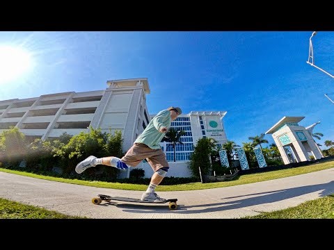 My longboard skate journey to a CLOSED destination / Longboarding to Live Oak Point Port Charlotte