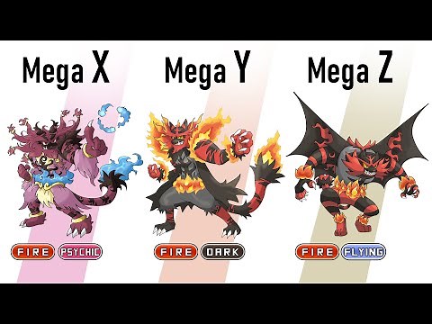 All Gen 7 Starters Pokémon Mega X/Y/Z Evolve