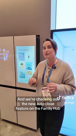 Samsung’s Family Hub smart fridge could already open with a voice command, but now it can close on command, too. The Verge’s senior smart home reviewer, Jennifer Pattison Tuohy, tries it out on the CES 2026 showroom floor. #ces2026 #smarthome #fridge #samsung #techtok