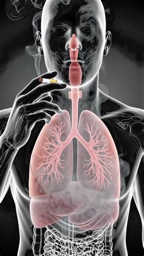 what happens to your lungs when smoked.| 3d medically explained. #clearlungs #aivideo #ytshorts