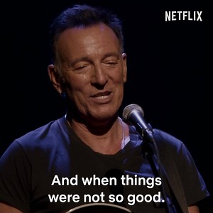 ‘Springsteen on Broadway’ takes the audience on a journey through the singer’s life story using many of his most iconic songs. Watch now on Netflix. | Rolling Stone
