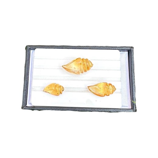 Natural Shell Carving | Hand Carved Yellow Citrine Conch | Loose Gemstone for Jewelry Making | - Etsy