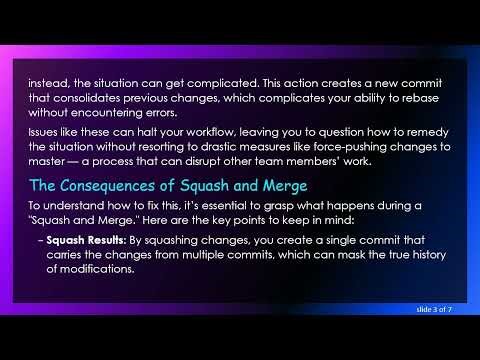 How to Fix Git Rebase Issues Caused by Premature Merges in Master