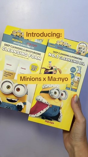 Introducing Minions x ma:nyo💛 available for a limited time only on manyo.us☺️ #minions #manyo #koreanskincare #purecleansingoil