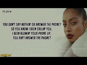Kiana Ledé - Second Chances. (Lyrics) ft. 6LACK