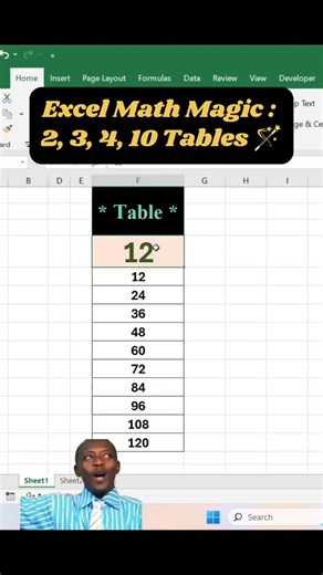 Excel Math Magic: 2, 3, 4, 10 Tables 🪄 "Stop Manual Typing! Do Tables in Seconds ⚡️" "The Fastest Way to Create Tables in Excel" Short & Punchy (Modern Style) Excel math made EASY! ⚡️ Watch how I create multiplication tables for 2, 3, 4, and 10 using simple Excel tricks. Work smarter, not harder. 💻🔥 #excel #viralreels #facebook #explorepage #growth | Techgyan Gyan