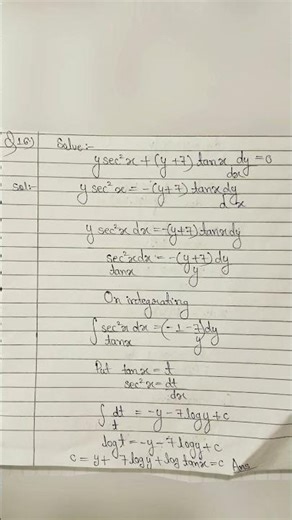 Variable Separation Method 15 | Differential Equation| B.Sc. 3rd Semester