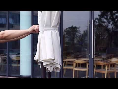 Outsunny Cantilever Hanging Parasol with Hand Crank