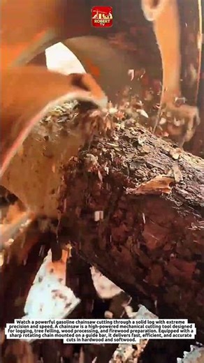 Extreme Chainsaw Wood Cutting | Powerful Gas Chainsaw in Action