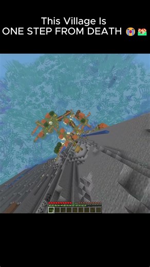 This Village Is ONE STEP FROM DEATH 😭#minecraft #minecraftmemes #minecraftshorts #shorts #fyp #viral