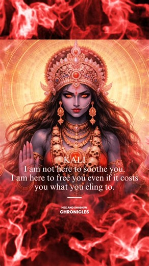 Kali is the dark feminine that does not negotiate with illusion. She does not whisper comfort or promise safety as it has been defined for you. She arrives when comfort has become a cage and survival has been mistaken for living. Her power is feral, maternal, and precise. She cuts not from cruelty, but from truth. What she destroys was never sacred, it was familiar. It was the identity you wore to stay alive. The attachment you mistook for love. The fear you dressed up as devotion. Kali’s darkne