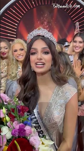India's Harnaaz Sandhu Wins Miss Universe 2021 Crown! Miss Universe Winning Moment | #Shorts