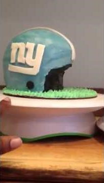 Football helmet cake