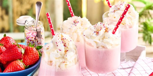 Strawberries and cream milkshake recipe