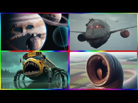 MONSTER PLANET 🆚 CURSED PLANE 🆚 MONSTER SCHOOL BUS 🆚 WORM -Coffin Dance tyles hope