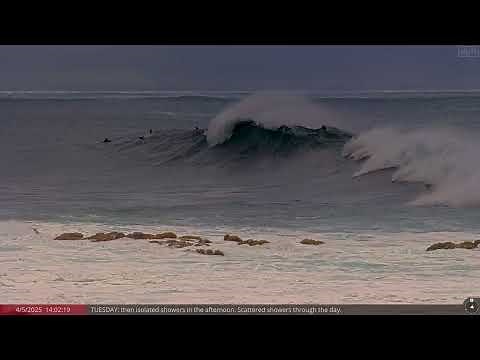 Apr 5, 2025: XL Wave Forecast = Big Wave Surfing at Historic Waimea Bay, North Shore of Oahu