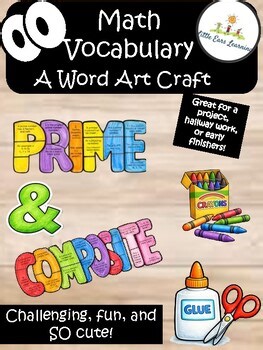 Math Vocabulary Word Art | Prime & Composite Craft for 4th–5th Grade