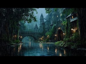 Relieve Stress with Heavy Rain & Intense Thunderstorm Sounds in Medieval Castle