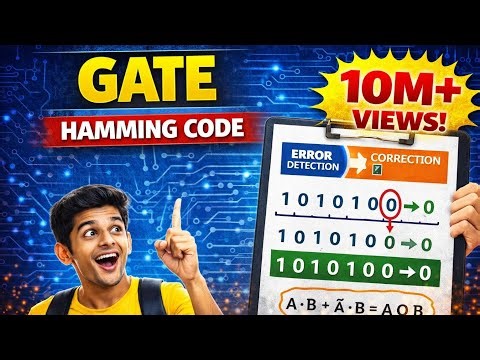 Hamming Code Made Easy 🔥 Error Detection & Correction | GATE Digital Electronics(‪@Gatelearnings‬)