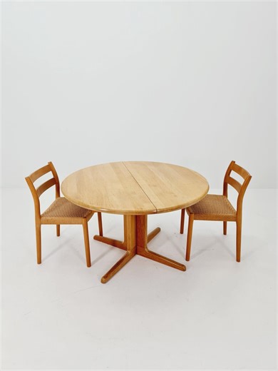 Mid Century Extendable Danish Modern Solid Oak Dining Table by Niels Möller , 1970s - Etsy