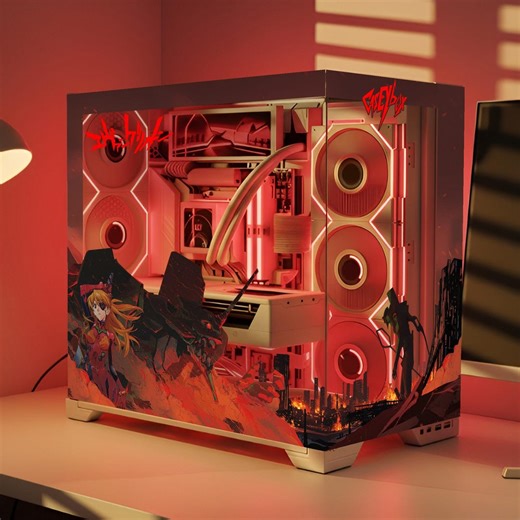 Evangelion Anime PC Case Sticker - Asuka Gaming Pc Skin, Decal - Gift for Gamer - Etsy