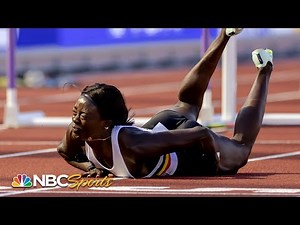 Bizarre moment: Zagre crashes on final hurdle of solo hurdles time trial | NBC Sports
