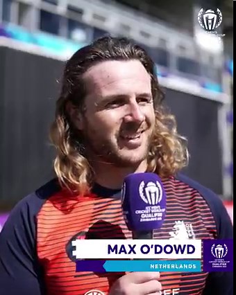 24K views · 578 reactions | "We came here to win it!"  Max O'Dowd and Saqib Zulfiqar have made Netherlands' intentions very clear ahead of their crucial Super Six Clash against Scotland. #CWC23 | ICC - International Cricket Council | Facebook