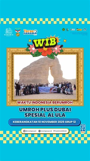 Hanania Group on Instagram: "Happy Thursday Hananians 🤗 Alhamdulillah segala kemudahan datangnya dari Allah ❤️ Perjalanan ibadah jama’ah Hanania umroh plus Dubai Spesial Al Oula keberangkatan 10 November 2025 telah terlaksana dengan khidmat dan penuh sukacita. Terlantun segala harap dan do’a semoga Allah panggil kembali menjadi Tamu-Nya. Kami mengucapkan Jazakumullah Katsiran teruntuk Ayah, Bunda, Kaka atas kepercayaannya memilih Hanania sebagai Travel Partner dalam perjalanan Ibadah Umroh 🌹 S