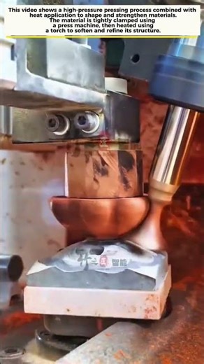Hot Press + Heat Process 🔥 Precision Material Forming You Must See!