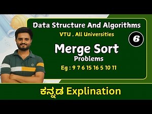 Merge sort sorting , Part 6 | Analysis and design of algorithms | All universities