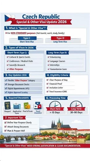 🇨🇿#special and other visa update 2026