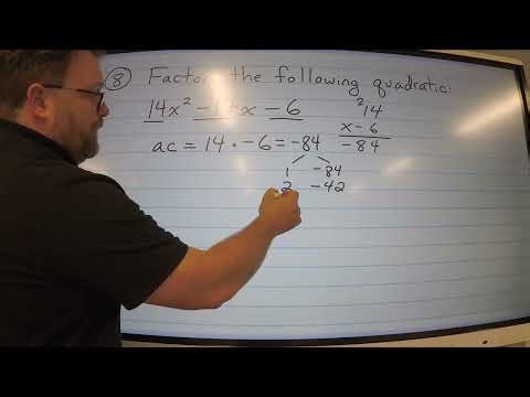 Factor 14x² - 17x - 6