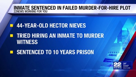 Franklin County inmate sentenced for murder-for-hire attempt