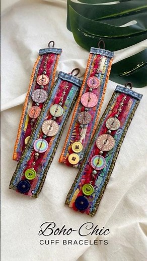 Colorful Cuff Bracelet Creations - DIY Handmade Boho Chic Bracelets