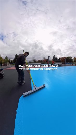 DIY Court - Your trusted supplier. on Instagram: "Tennis courts and other acrylic hard courts are installed using a multi-layer acrylic coating system after the asphalt or concrete has been prepared. Typically, 1–2 coats of acrylic resurfacer are applied, followed by 1–2 UV-stabilized color topcoats before final game line striping. Depending on the system, a fiberglass membrane or cushion layer may also be installed to enhance surface durability and on-court performance. #SportsBuilders #HowItsM
