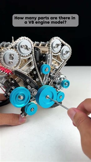 How does a V8 engine work?#vortrixe #enginemodel #diy #v8 #engine