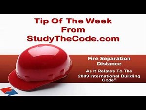 Fire Separation Distances as per the 2009 International Building Code