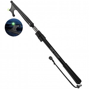 SAN LIKE Telescopic Boat Hook - 3 Stage Aluminum Alloy Boat Hook for Docking 4.2 Feet Durable Rust-Resistant Telescoping Boat Hook Pole with Luminous Bead Boating Push Pole for Docking Black