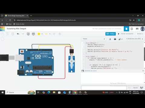 Servo motor controlado por monitor serie con arduino uno R3
