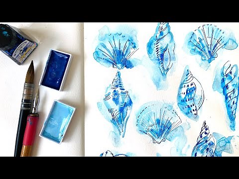Loosen Up Your Watercolors: Easy Sea Shells with Ink Details
