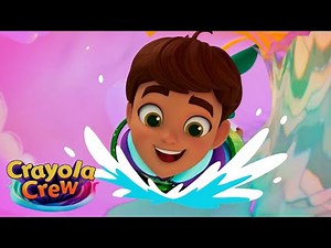 Sliding Down EPIC Waterslides! 💦| @CrayolaCrewOfficial Creative Cartoons for Kids