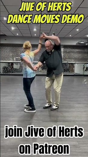 Jive of Herts dance moves demo: Lead & Slide; repeat with a Push Turn; Back Bounce