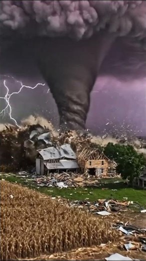 Extreme Tornado Rips Through Farmland — Realistic Disaster Simulation #disastercore