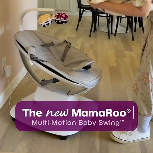 The wait is over: The NEW MamaRoo Multi-Motion Baby Swing has arrived! 🤩 Keep baby happy, even when they can’t be in your arms. Mix and match five unique motions, five speeds, and four sounds to tailor each ride to bounce and sway, baby's way. Shop now: https://www.4moms.com/products/mamaroo What's new with this Roo? Get ready for: Wi-fi Smart Home Integration 🏠 Bluetooth functionality 💙 New built-in sounds 🎶 A convertible 3 to 5 point harness ➡️ The Find Your Roo app 📲 A sleek new design �