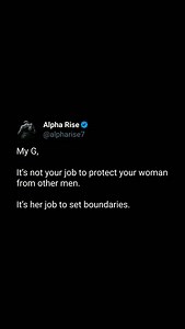 A man provides leadership and direction. A woman proves loyalty through boundaries. Both have responsibilities. Follow @alphariseofficial7 #alpharise #boundaries #respect #clarity #manhood | Alpha Rise