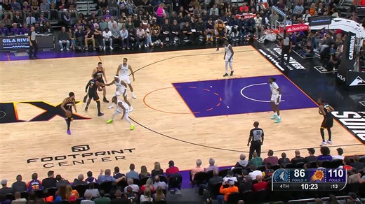 Devin Booker drives in strong for the and-1 play