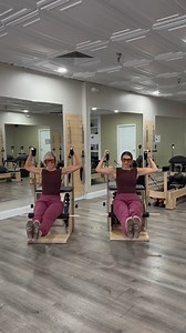 Stretchy-pants season starts… tomorrow 😏 Better sneak in a pre-feast warm-up... your future self (and your back) will thank you! 📸: Pilates Empowered on the Combo Chair . . . See important safety info here: https://bit.ly/3TNYrYn | Balanced Body, Inc.
