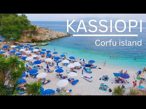 Exploring Kassiopi Resort Beaches, Harbour And Castle At Corfu Island 4K | Greece