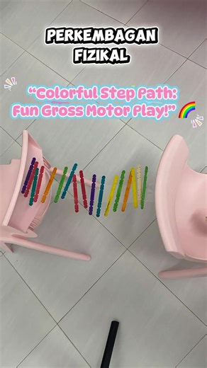 “Colorful Step Path: Fun Gross Motor Play!” 🌈 This colorful stepping activity helps children improve balance, coordination, and strengthen their leg muscles 💪 Learning through play makes every step fun and meaningful! #GrossMotorSkills #PhysicalDevelopment #LearningThroughPlay #EarlyChildhood #FunLearning