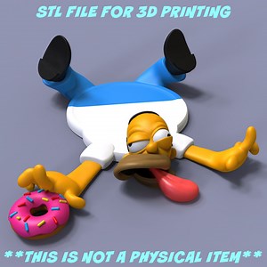 Homer Coaster STL for 3D Printing ((NOTE: This is Not a Physical Item)) - Etsy
